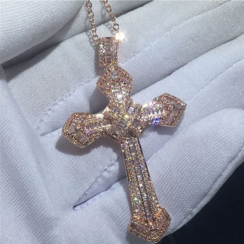 Women Fashion Egypt - อียิปต์สแตนเลส Christ Cross สร้อยคอกำไรขาดทุนพระเจ้าอวยพรที่ดีที่สุดของขวัญ Happy และชีวิตที่เงียบสงบ