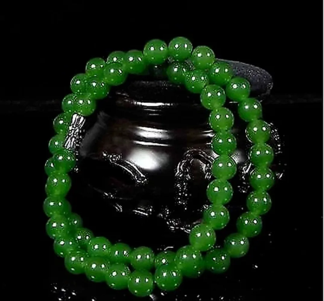 Women And Men Fashion - ของแท้สีเขียวธรรมชาติสร้อยคอลูกปัดจีน Jadeite เครื่องประดับแฟชั่น Charm อุปกรณ์เสริม Lucky