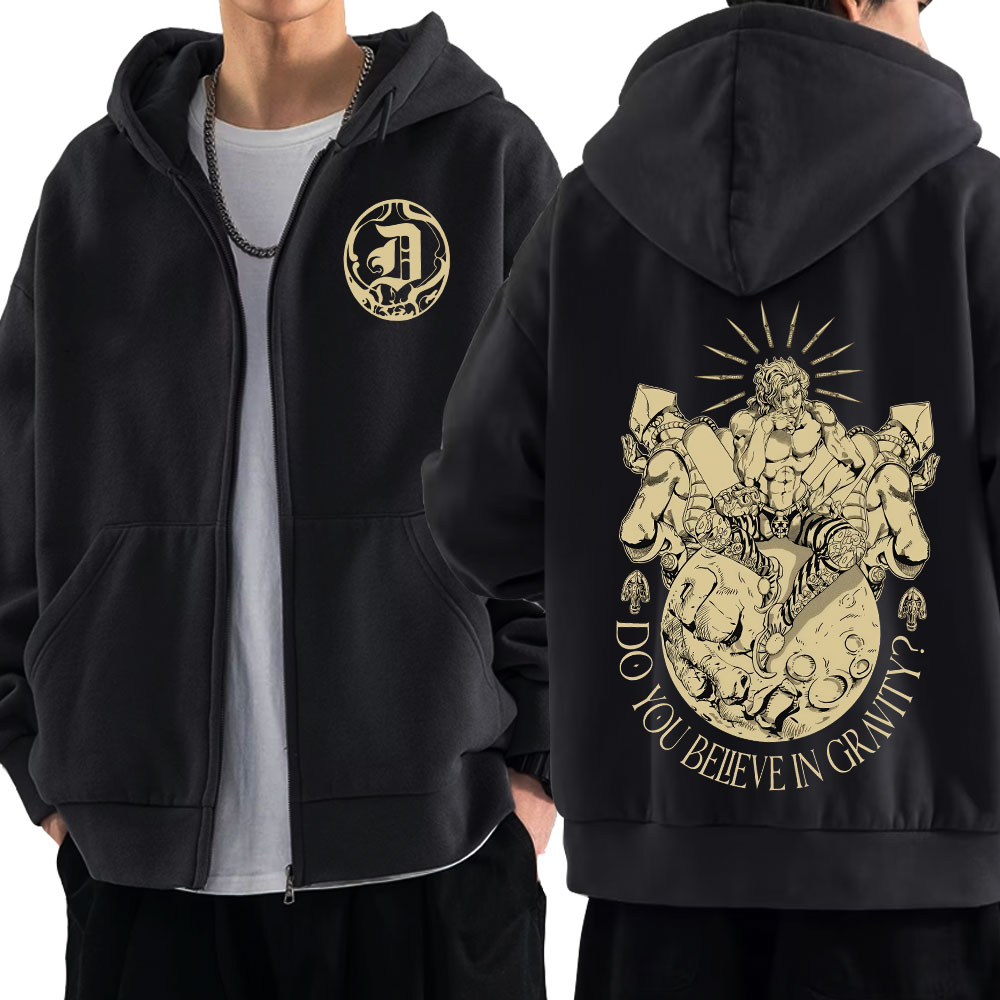 Women'S Fashion Zip Hoodie - เสื้อฮู้ดซิปอนิเมะ Jojo's Bizarre Adventure ลาย Dio