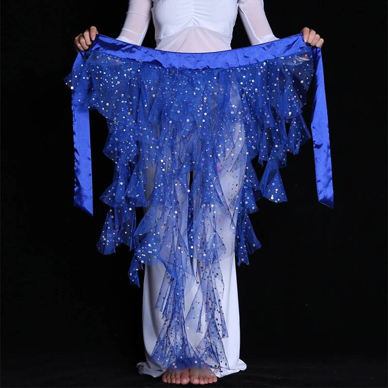 Women Fashion Egypt - ผ้าพันเอวสำหรับเต้นระบำหน้าท้อง 7 สี พร้อมเข็มขัด กระโปรง ผ้าคาดเอว