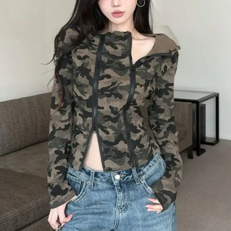 ผู้หญิง Camo Zip-up Hoodie Cro - Women'S Fashion Zip Hoodie บทวิจารณ์และราคา