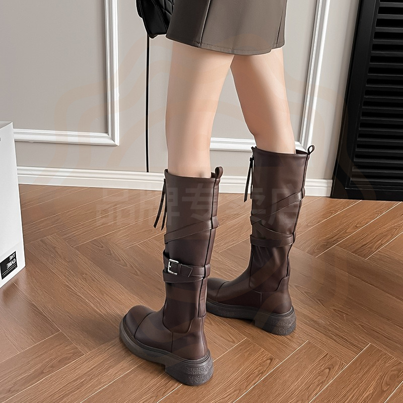 รองเท้าผู้หญิงรุ่นใหม่ รองเท้า - Women'S Fashion Riding Boots บทวิจารณ์และราคา