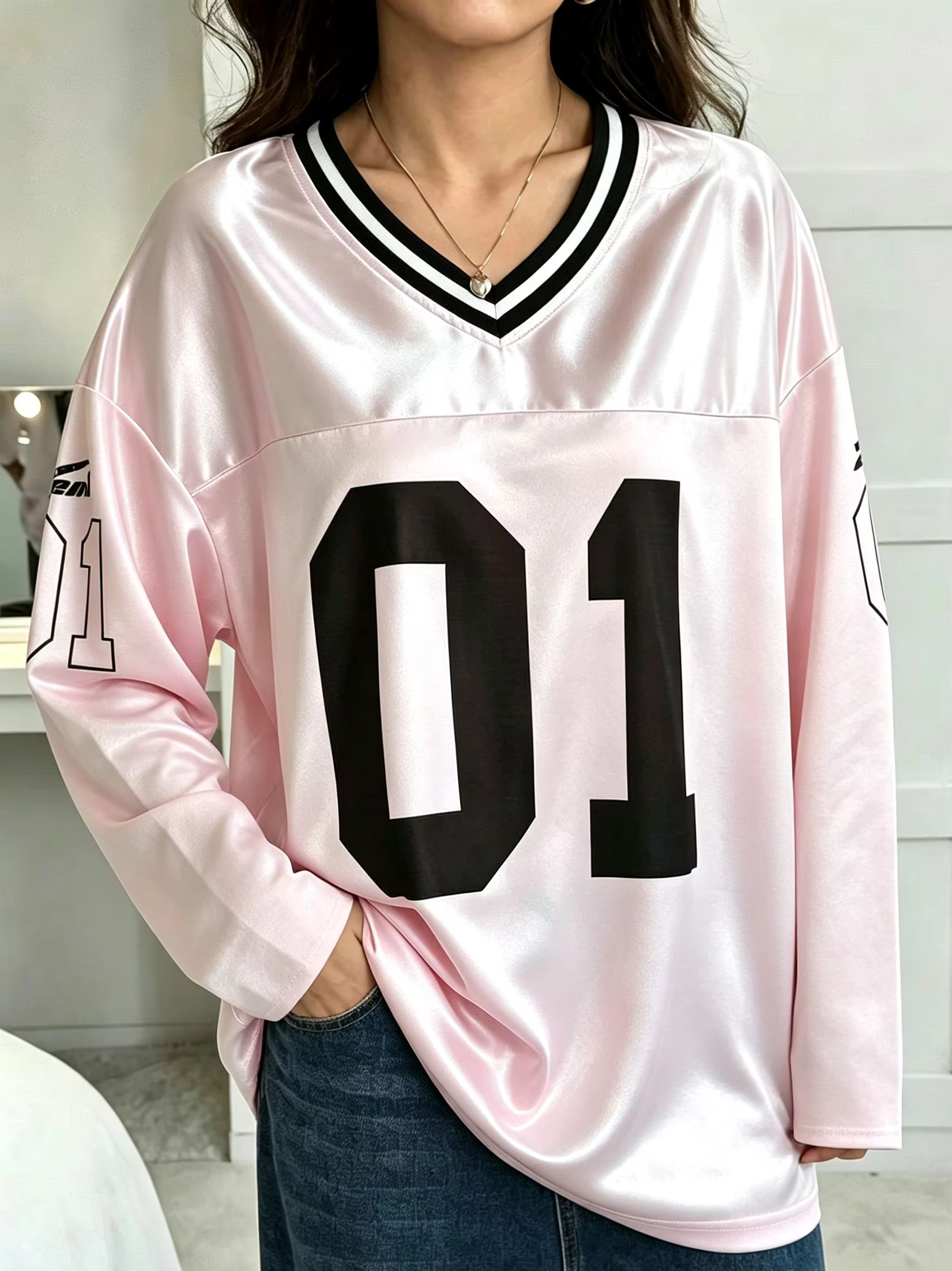 เสื้อยืดแขนยาวผู้ชายผู้หญิงสไต - Women And Men Fashion บทวิจารณ์และราคา