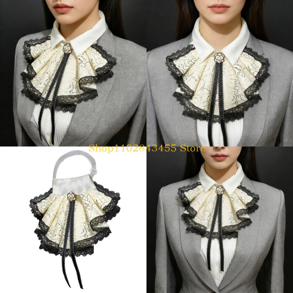 49MC Elegant Lace Jabot ที่ถอด - Women'S Fashion Victorian บทวิจารณ์และราคา