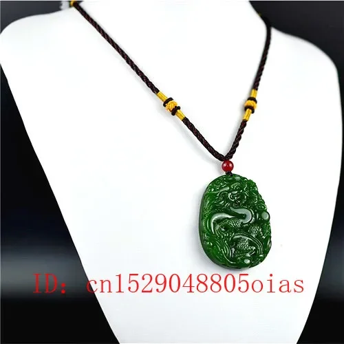 ธรรมชาติสีเขียวจีนหยกมังกรจี้ส - Women And Men Fashion บทวิจารณ์และราคา