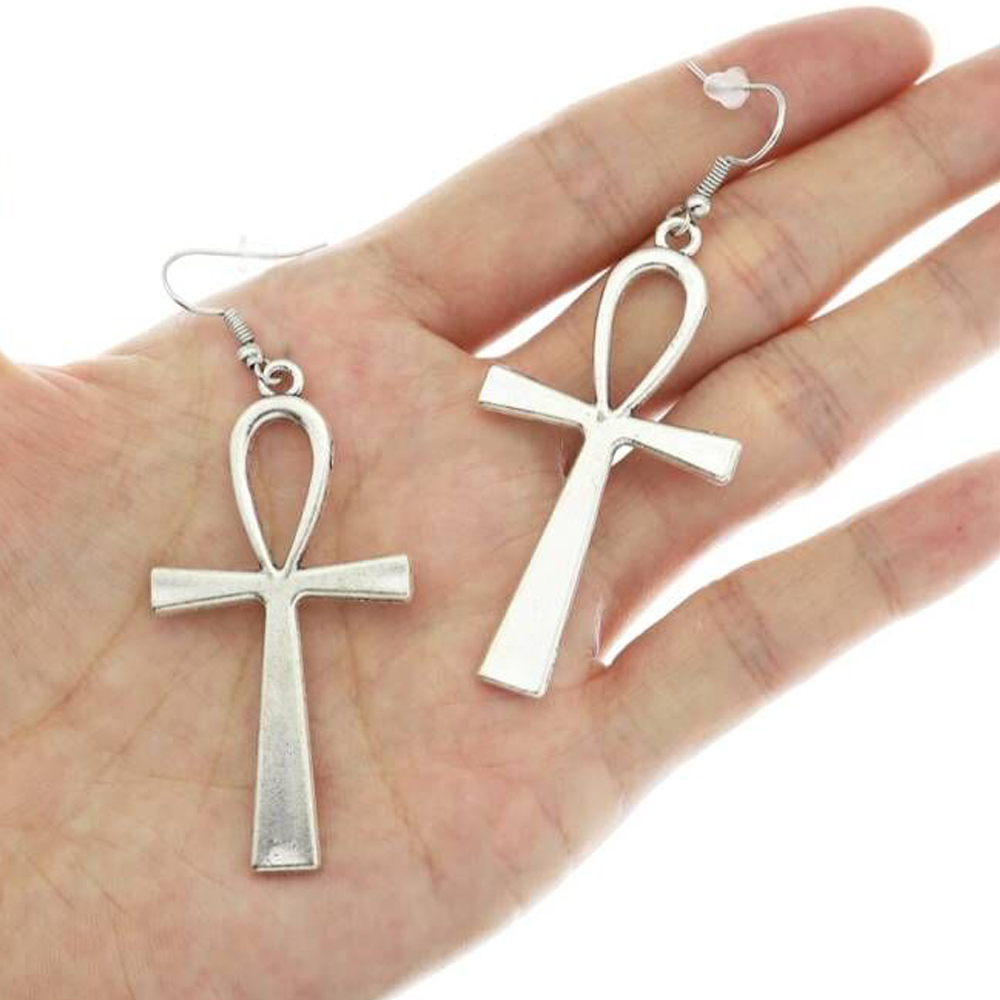 อียิปต์ Big Ankh Crosses Drop  - Women Fashion Egypt บทวิจารณ์และราคา