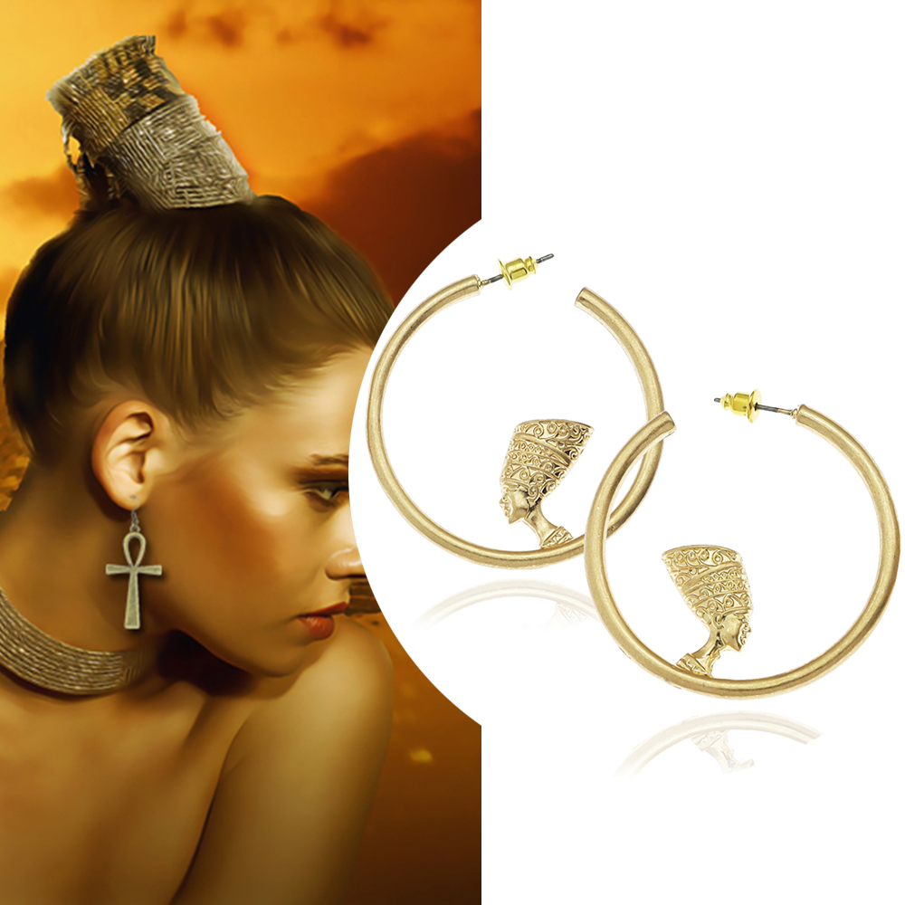 ต่างหูทองวินเทจสำหรับผู้หญิง ล - Women Fashion Egypt บทวิจารณ์และราคา