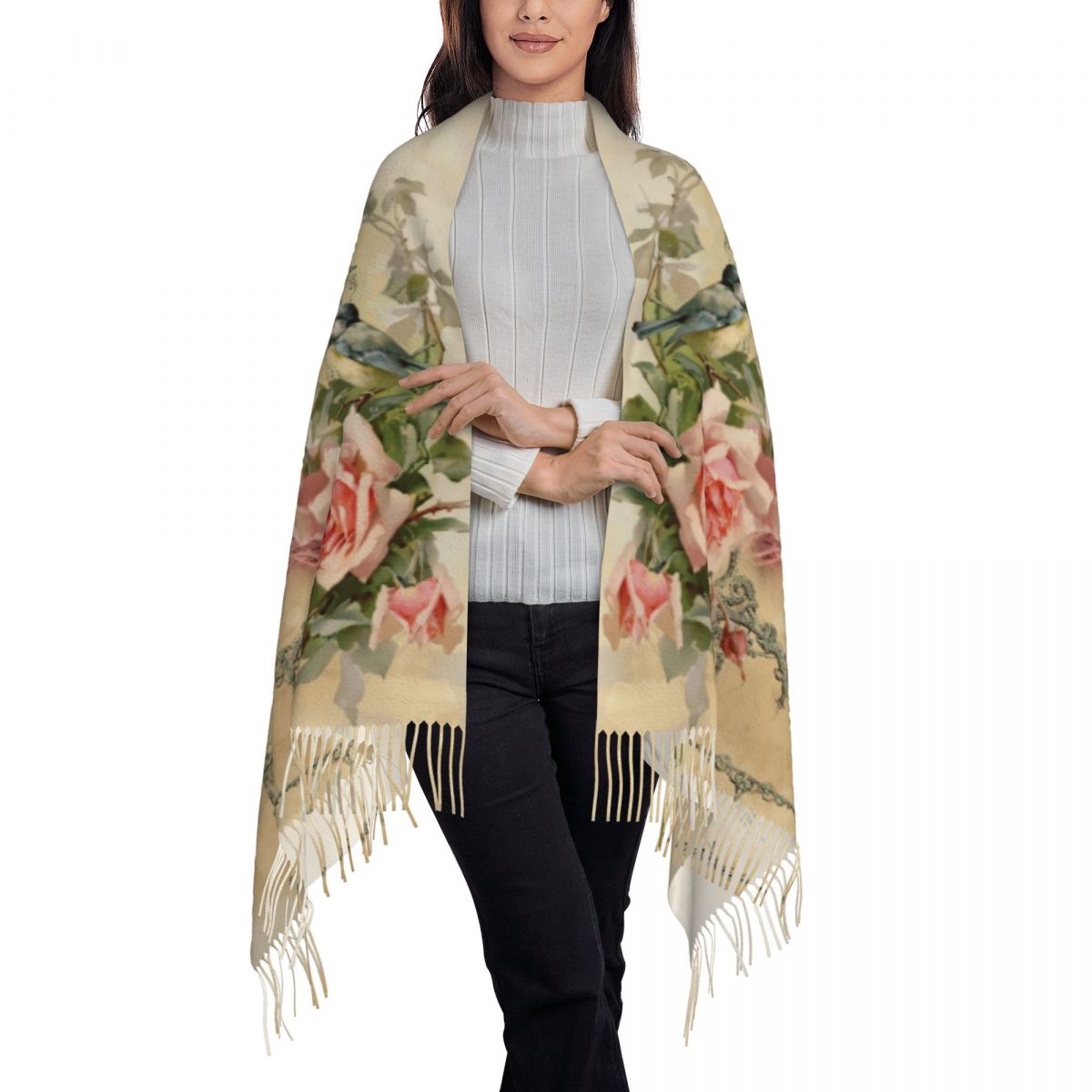 ผ้าพันคอพิมพ์ลายวิคตอเรียนลายด - Women'S Fashion Victorian บทวิจารณ์และราคา