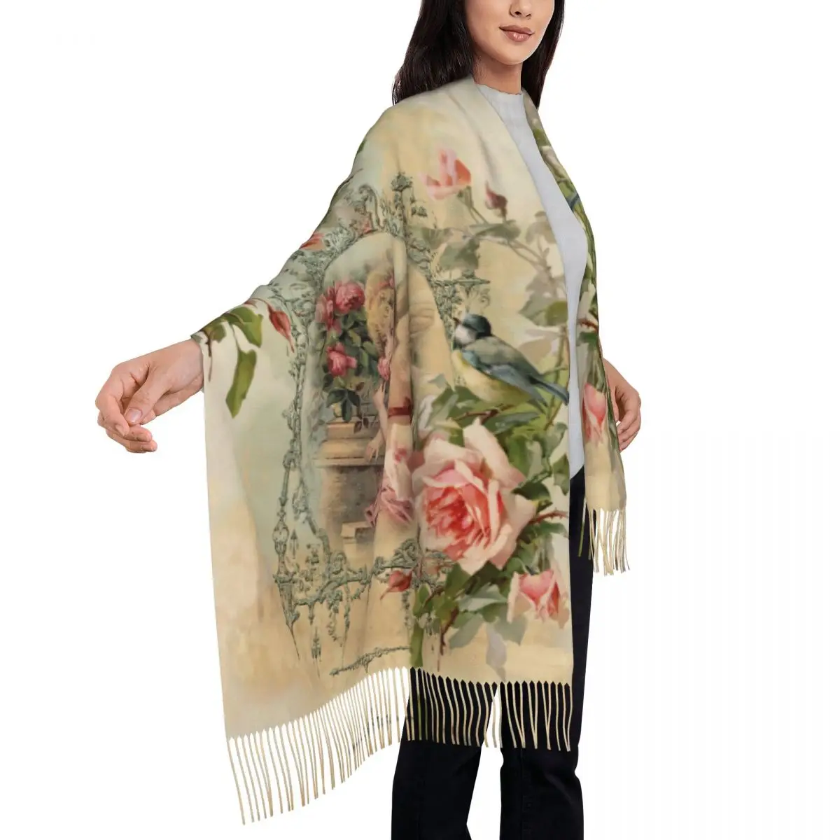 ผ้าพันคอพิมพ์ลายวิคตอเรียนลายด - Women'S Fashion Victorian บทวิจารณ์และราคา