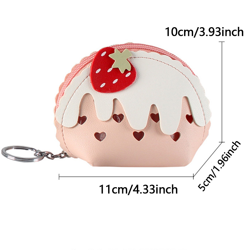 กระเป๋าใส่เหรียญลายไอศกรีมสตรอ - Coin Purse Women บทวิจารณ์และราคา