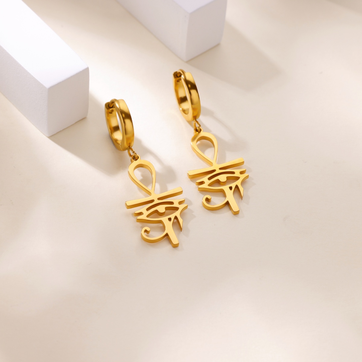 ต่างหูจี้รูปดวงตาแห่งฮอรัสอียิ - Women Fashion Egypt บทวิจารณ์และราคา