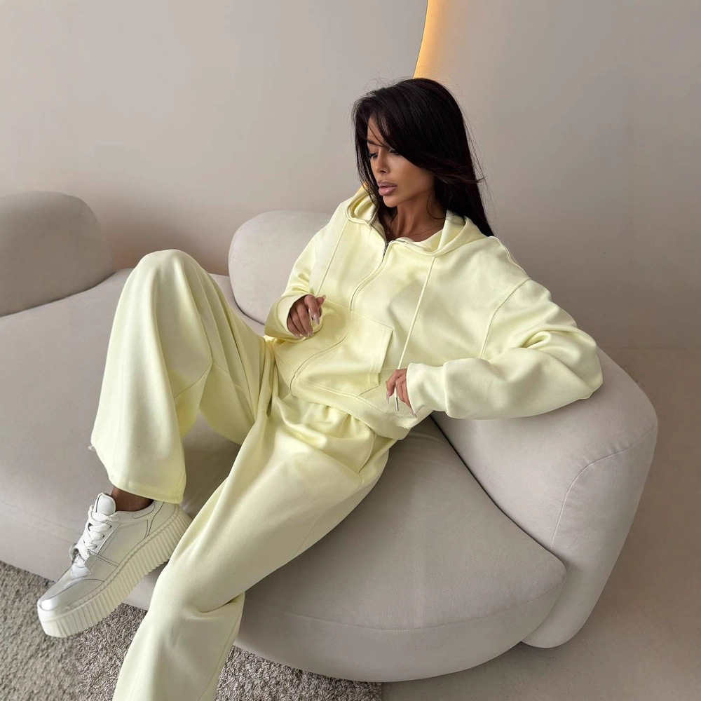 ชุดลำลองผู้หญิง 2 ชิ้น เสื้อฮู - Women'S Fashion Zip Hoodie บทวิจารณ์และราคา